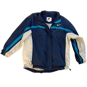 Vintage 90’s Nike Men Windbreaker Full Zip Blue Multicolor‎ Size XL TG